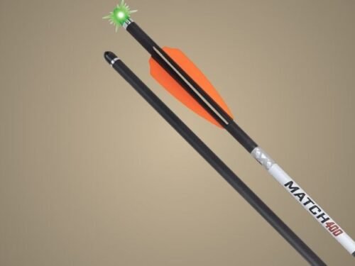 Wicked Ridge Match 400 Alpha-Blaze Lighted Carbon Arrows – 20" Premium Lighted Crossbow Bolts (3-Pack)