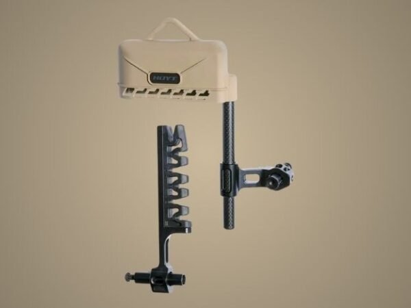 Hoyt Carbon SuperLite Quiver (2-Piece 4 & 6 Arrow) - Buckskin - 6 arrow Hoyt Carbon SuperLite 2-Piece Quiver (6 Arrow)